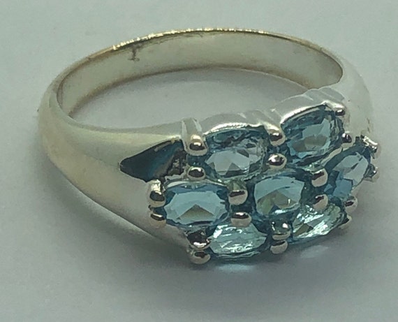 BLUE TOPAZ Sterling Silver Ring Size 8 1/2, Multi… - image 3