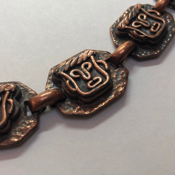 REBAJES Copper Link Bracelet, Rebajes Face Bracel… - image 1