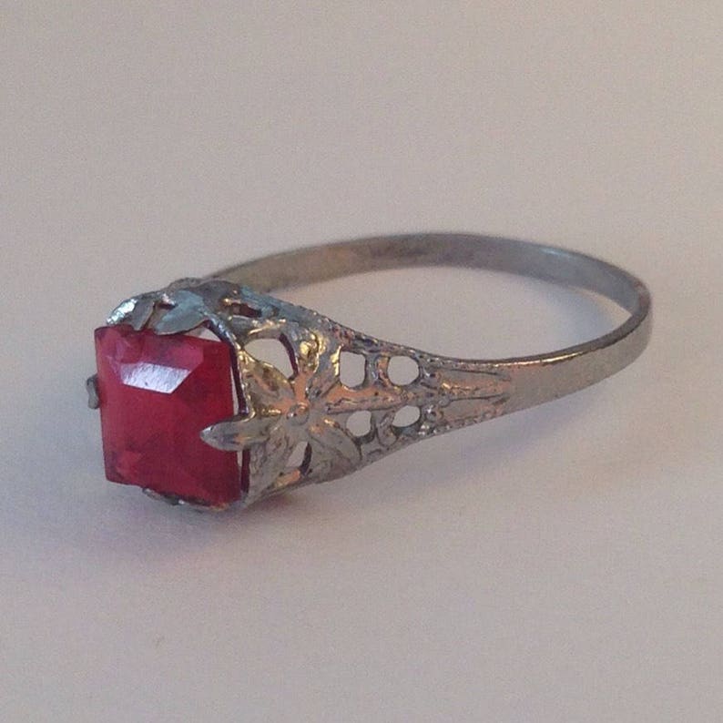 Never Worn Art Deco Ring Size 6 12 Lovely Genuine Antique Art Deco Filigree Costume Ring Circa 1930