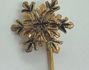 Vintage Snowflake Vimar 10K Gold Pin