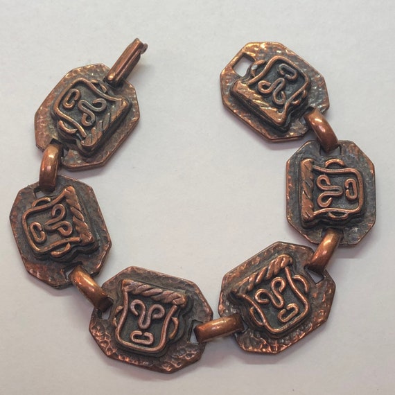REBAJES Copper Link Bracelet, Rebajes Face Bracel… - image 2