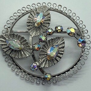 STERLING SILVER Floral Brooch, Signed ar-ART Sterling