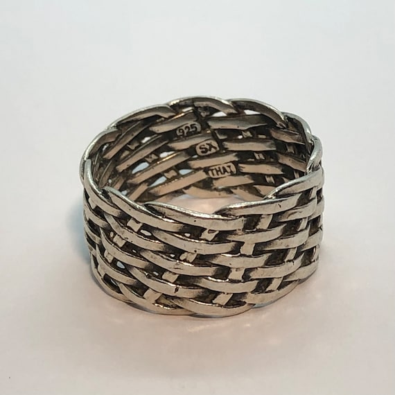Sterling Silver Infinity Braided Ring Size 10 1/2 - image 1