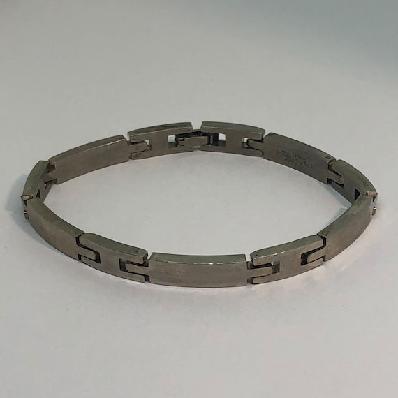 Sterling Silver Linked Bracelet, Signed Sterling … - image 7