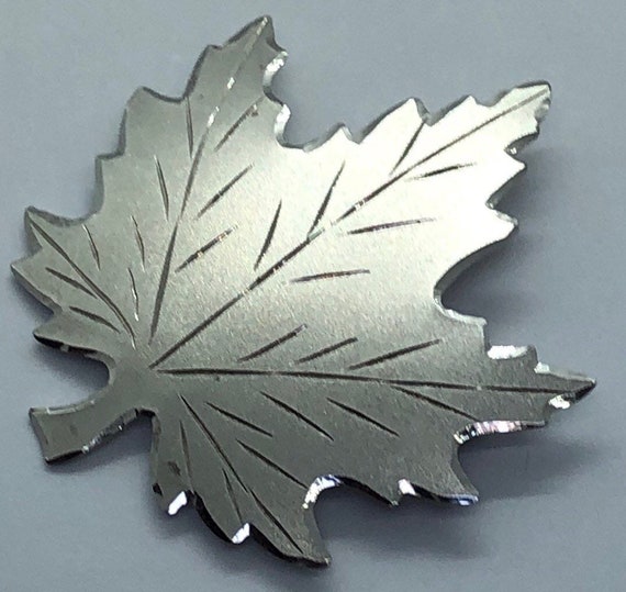 STERLING SILVER Maple Leaf Brooch - image 2