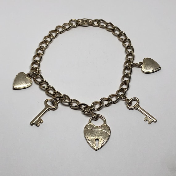 Vintage 1940's Sweetheart Charm Bracelet - Etsy