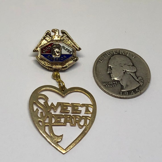 God Bless America, Sweetheart Pin, Patriotic Lape… - image 2