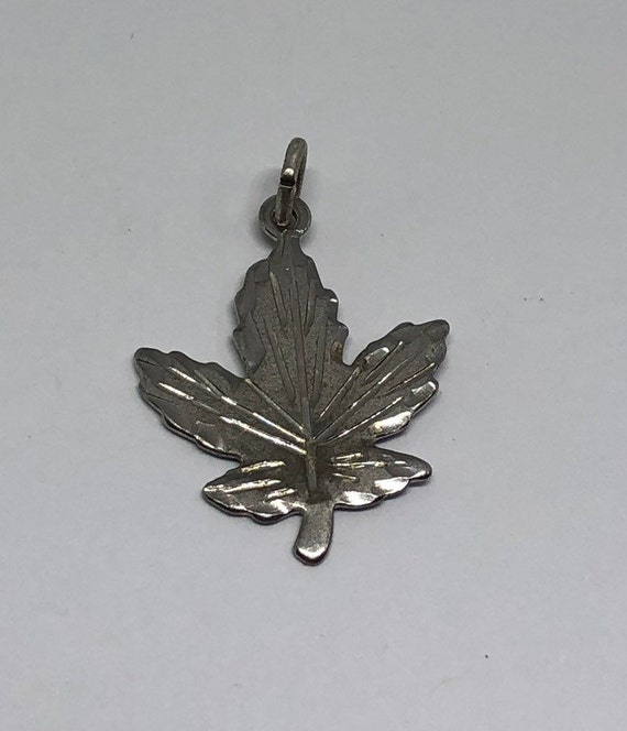 Leaf Silver Charm, Sterling Silver Charm - image 1