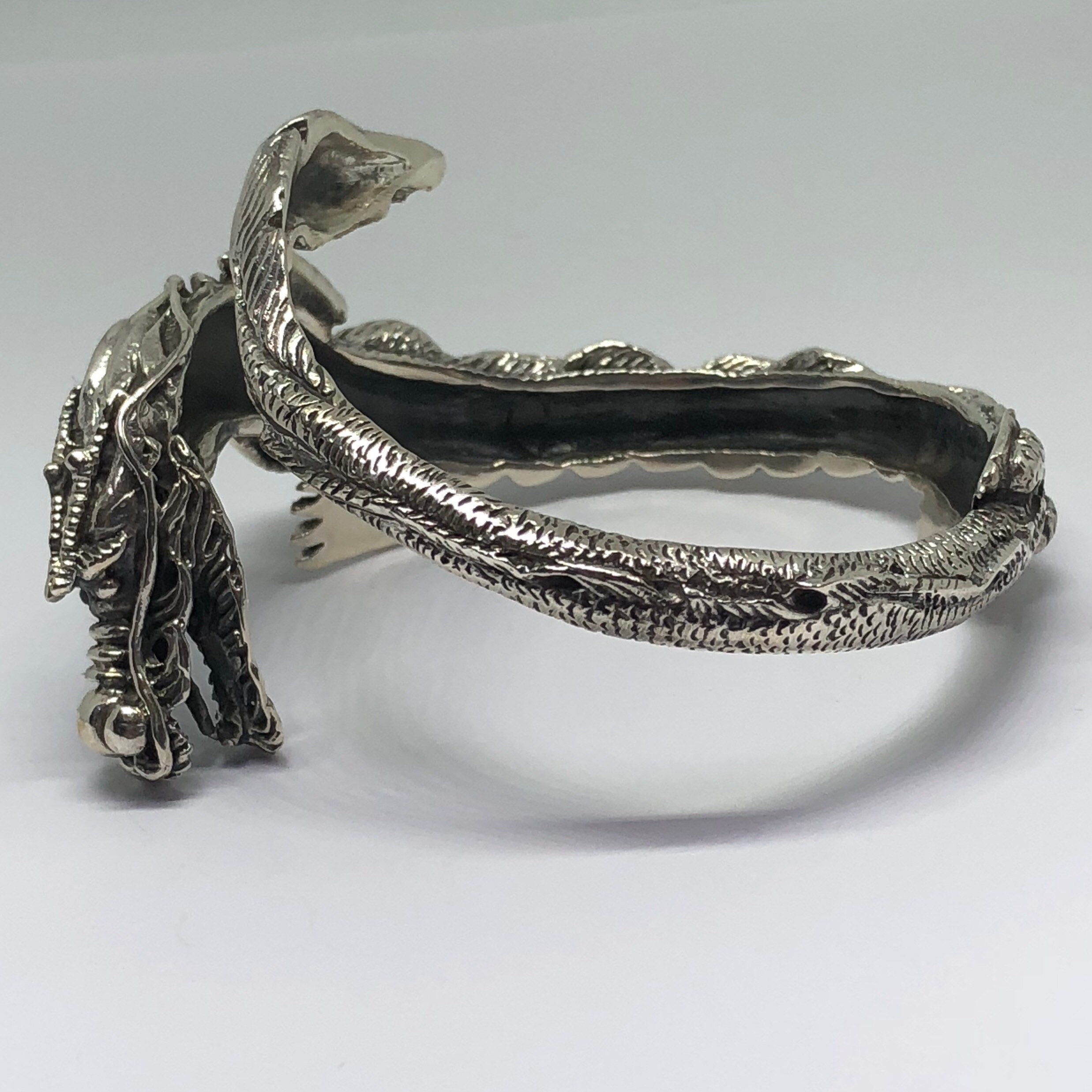 Dragon Silver Bracelet Adjustable 6 1/2 to 8 L - Etsy