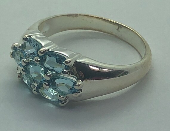 BLUE TOPAZ Sterling Silver Ring Size 8 1/2, Multi… - image 4