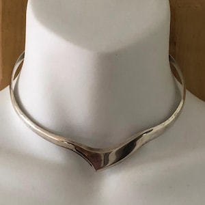 TAXCO Sterling Silver Choker Necklace, Marked Taxco
