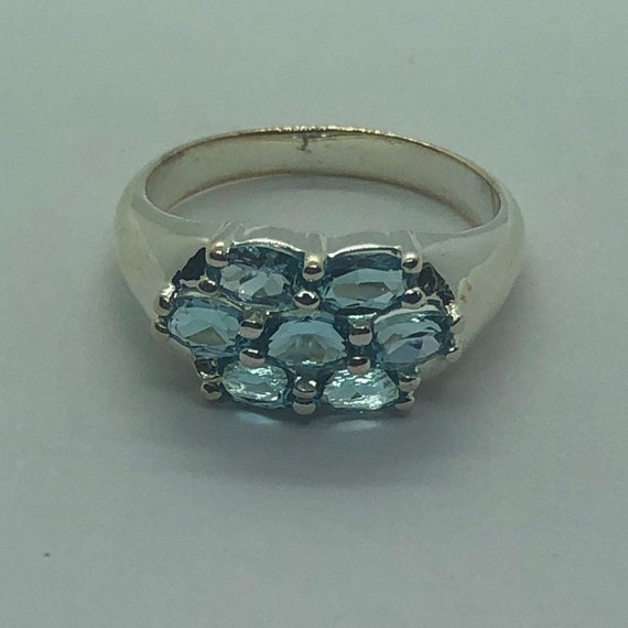 BLUE TOPAZ Sterling Silver Ring Size 8 1/2, Multi… - image 2