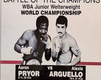 PRYOR vs ARGUELLO fight poster laminated print