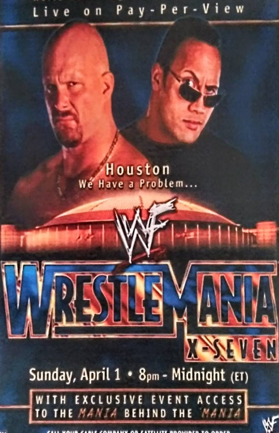 THE ROCK vintage t-shirt & Wrestlemania 17 poster - image 5