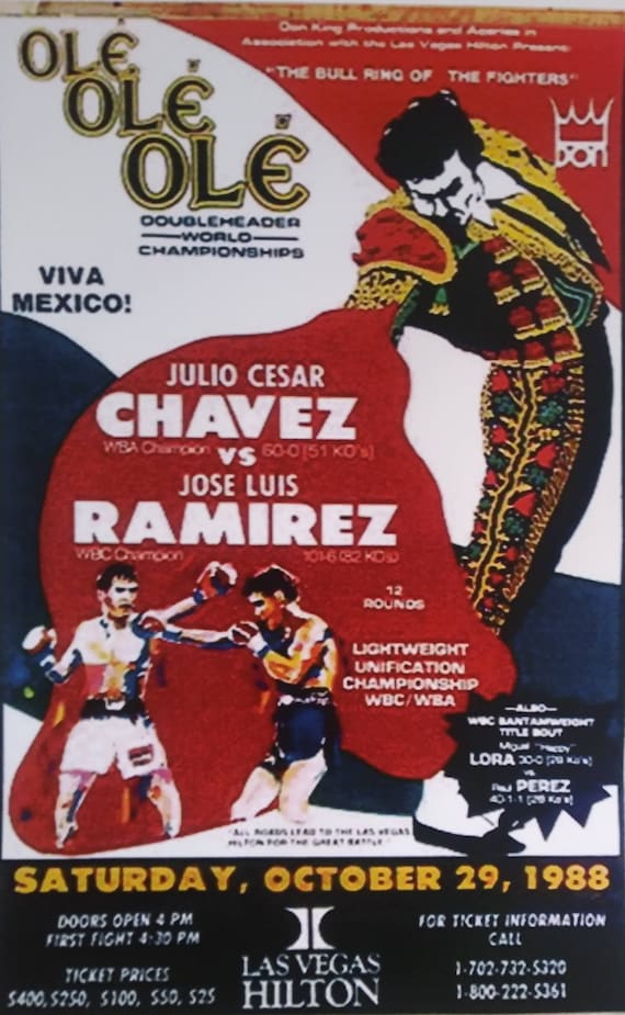 Julio Cesar CHAVEZ vs Jose Luis RAMIREZ cartel de pelea - Etsy México Julio Cesar CHAVEZ vs Jose Luis RAMIREZ cartel de pelea - Etsy México