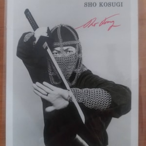 SHO KOSUGI signed photo & personal letter from 1985