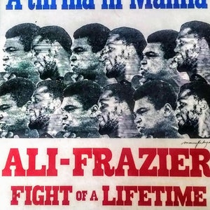 ALI vs FRAZIER fight poster