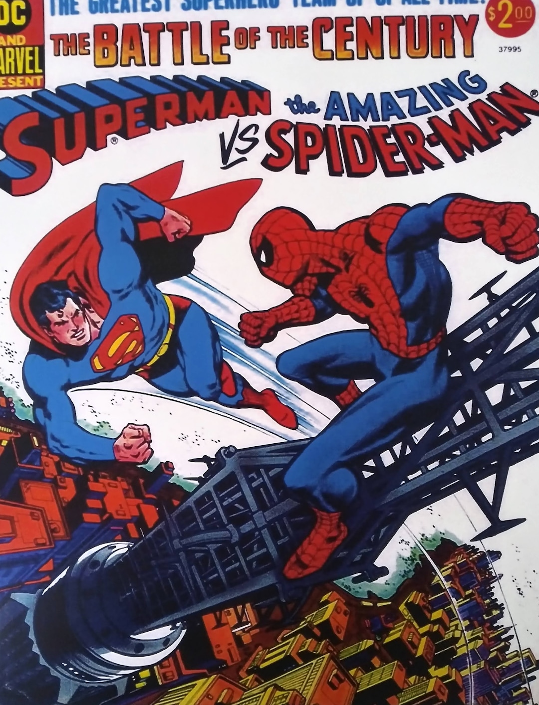 スーパーマン vs スパイダーマン コミックカバー ラミネート