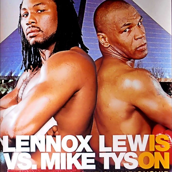 LEWIS vs TYSON fight poster laminated print