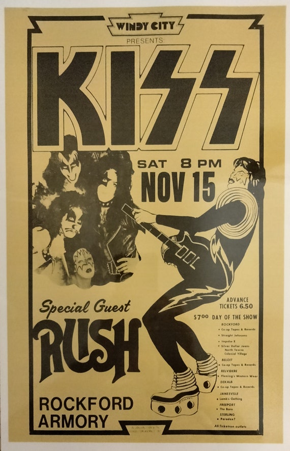 KISS and RUSH Live Show Laminated Print - Etsy
