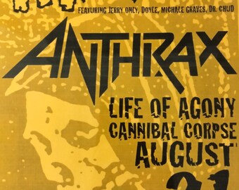 MISFITS & ANTHRAX Live Show Laminated Print - Etsy