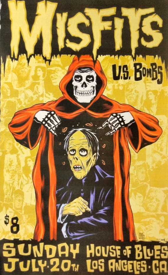 MISFITS Live Show Laminated Print - Etsy