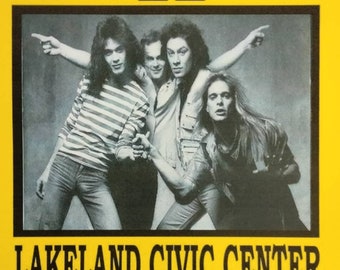 VAN HALEN 1980 Live Show laminierter Druck