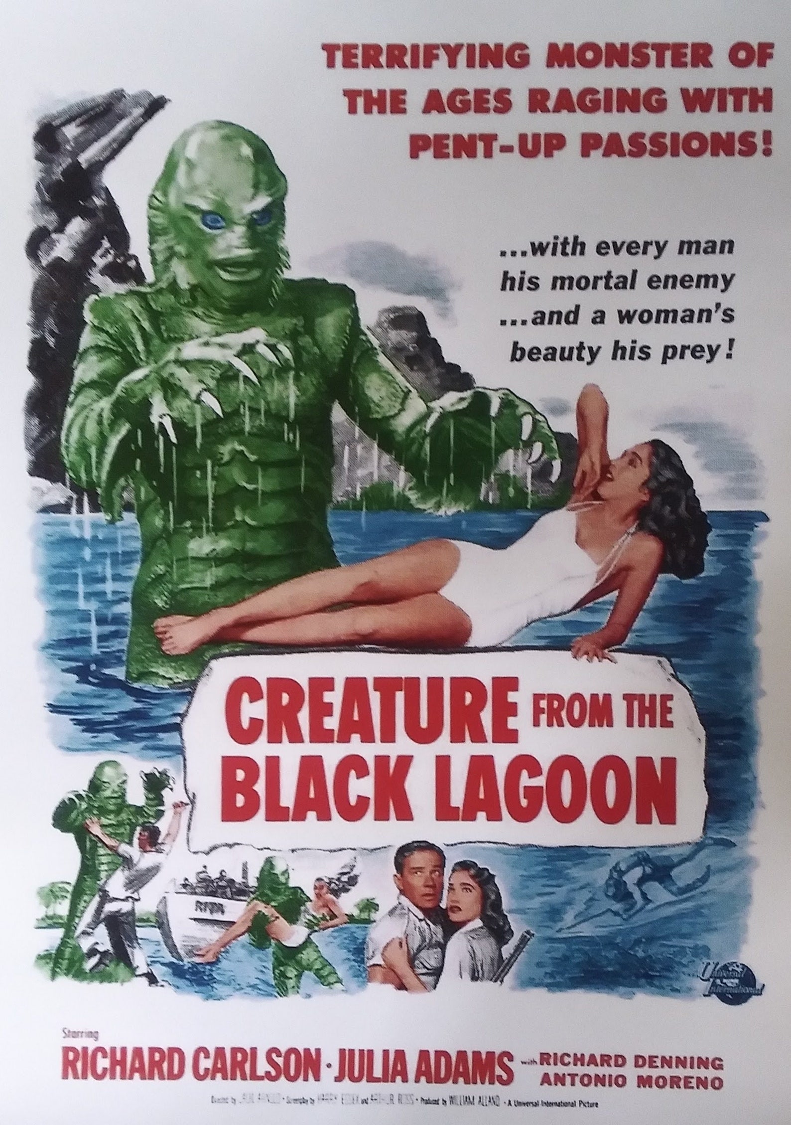 creature-from-black-lagoon-3-movie-poster-laminated-print-etsy