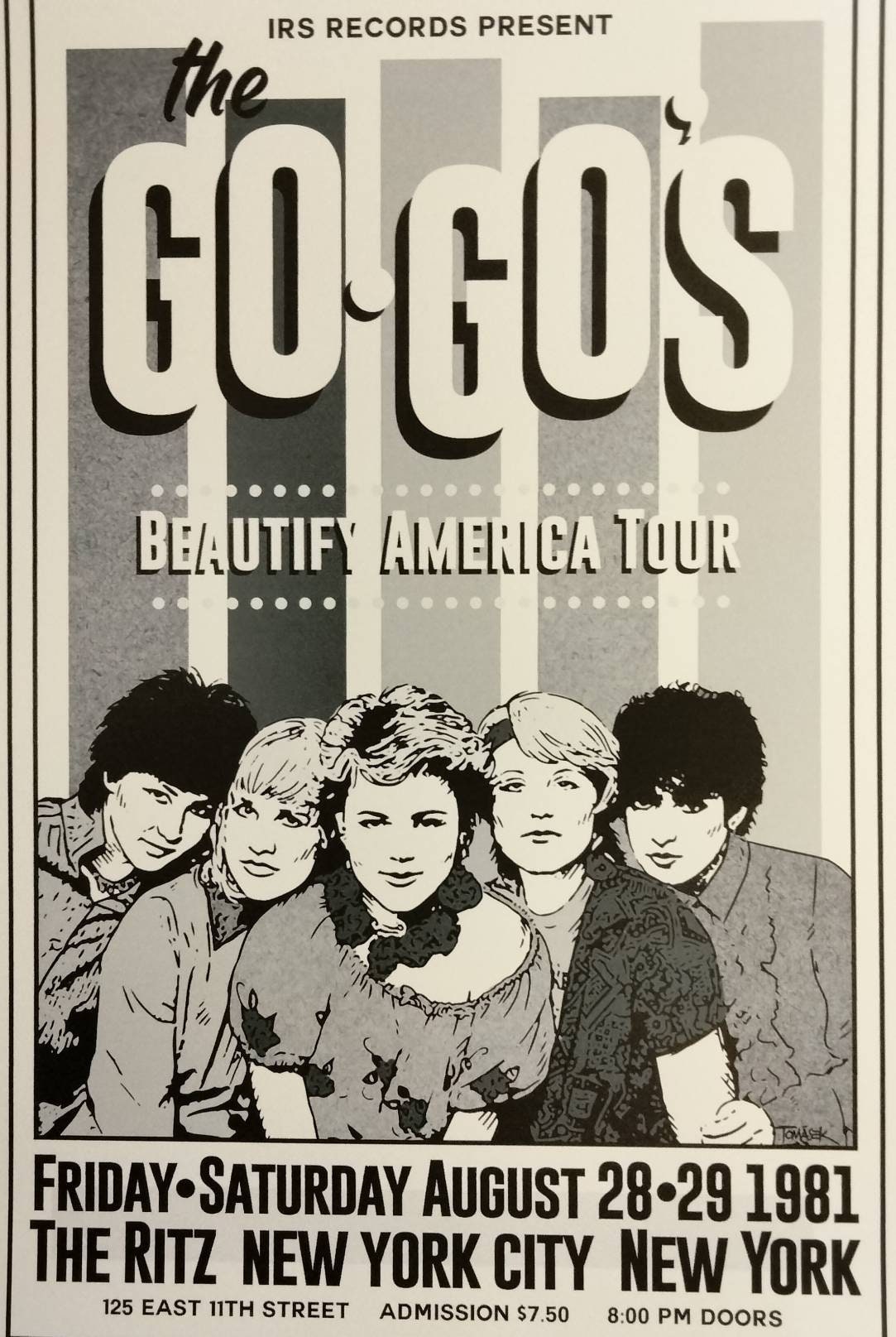 GO-GO'S Beautify America Tour Concert Poster Laminated Print - Etsy