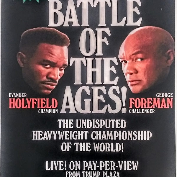 Holyfield vs Foreman fight print