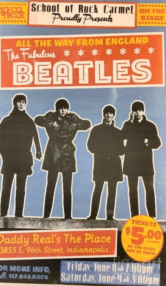 BEATLES Live 1960s Show Laminated Print - Etsy
