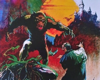 WEREWOLF  Frazetta creepy painting Laminated POSTER