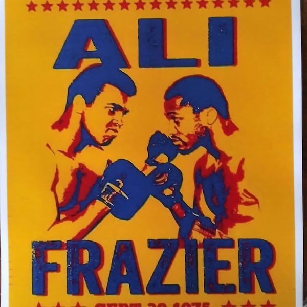 ALI vs FRAZIER III fight poster laminated print #3