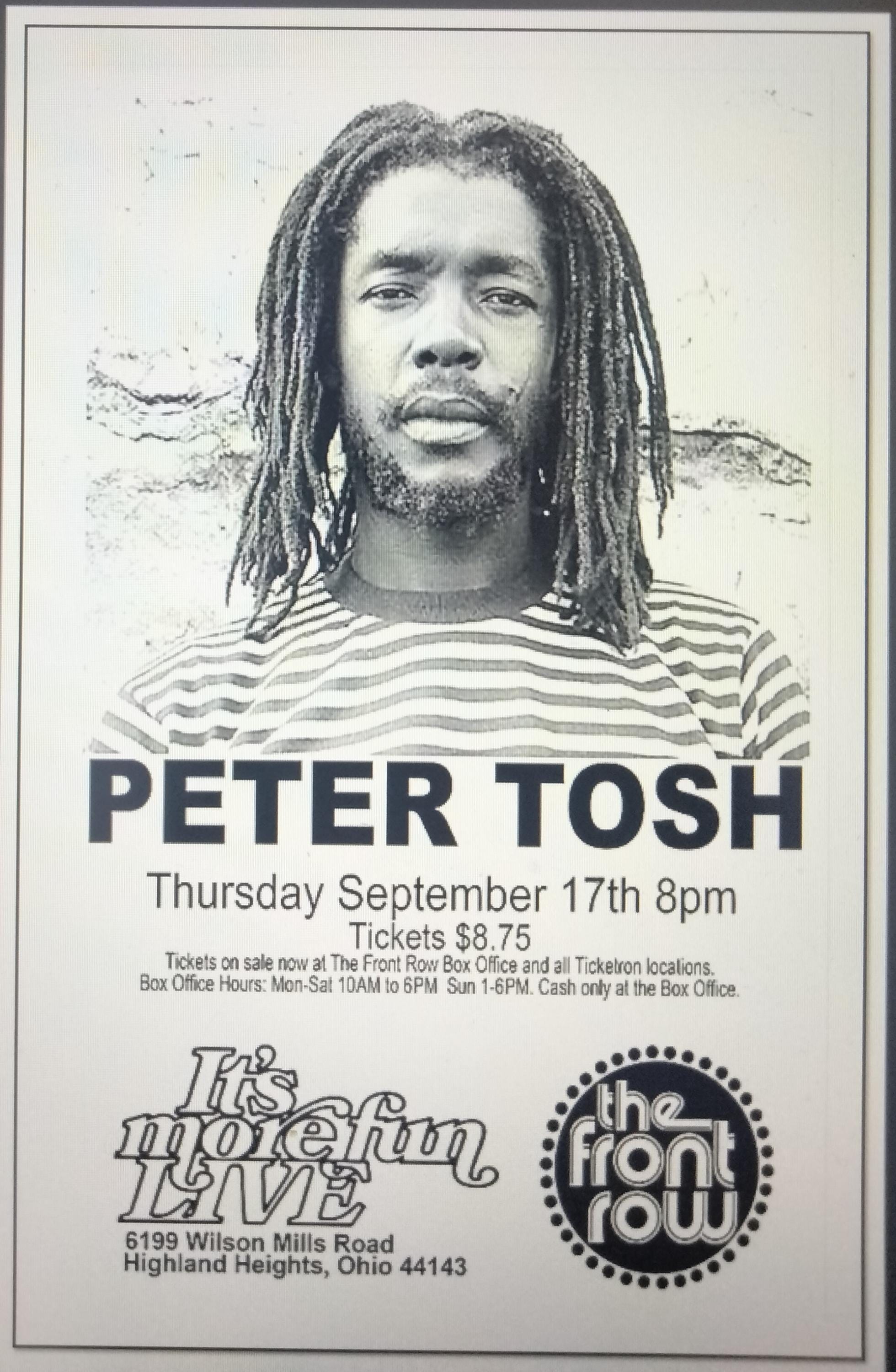 PETER TOSH Live Show 11x17