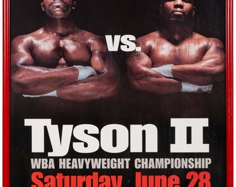 HOLYFIELD vs TYSON 2 fight poster laminated print