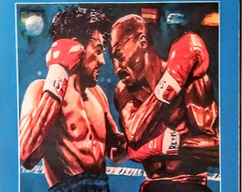 HAGLER vs DURAN fight poster laminated print