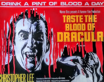 TASTE the BLOOD of DRACULA movie poster laminated print