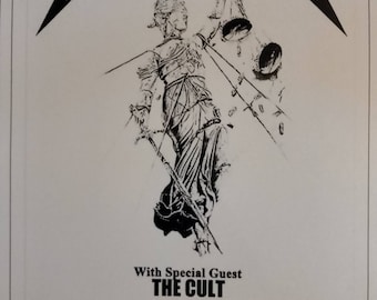 METALLICA & the CULT 1989 Live Show laminated print