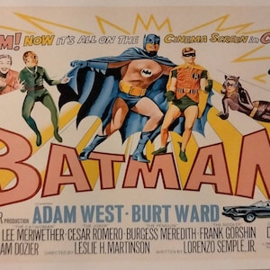 BAT MAN 1966 movie laminated print