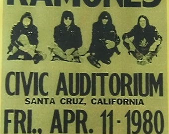 RAMONES 1980 concert poster laminated print