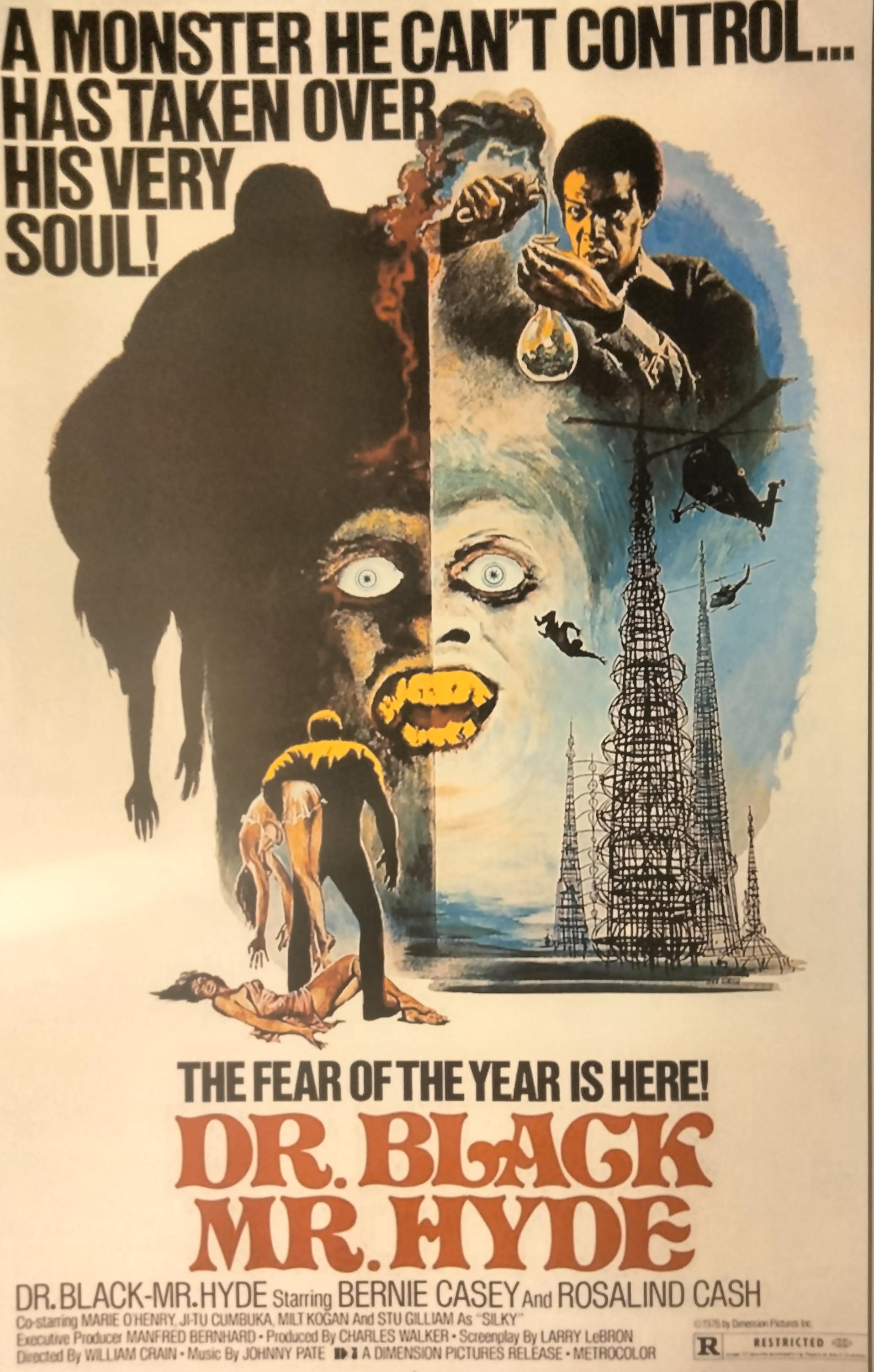 Dr BLACK Mr HYDE Movie Poster Laminated Print - Etsy