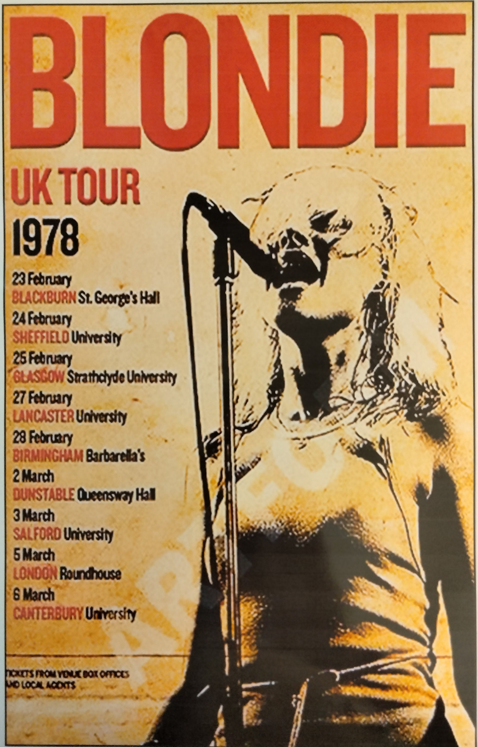 　Blondie / 1978年日本公演セット BLONDIE LIVE Show UK 1978tour Laminated Print - Etsy