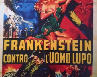 FRANKENSTEIN meets the WOLF MAN #2 movie poster