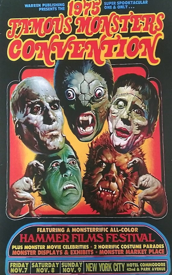 FAMOUS MONSTERS 1975 Convention Poster Laminated Print - Etsy