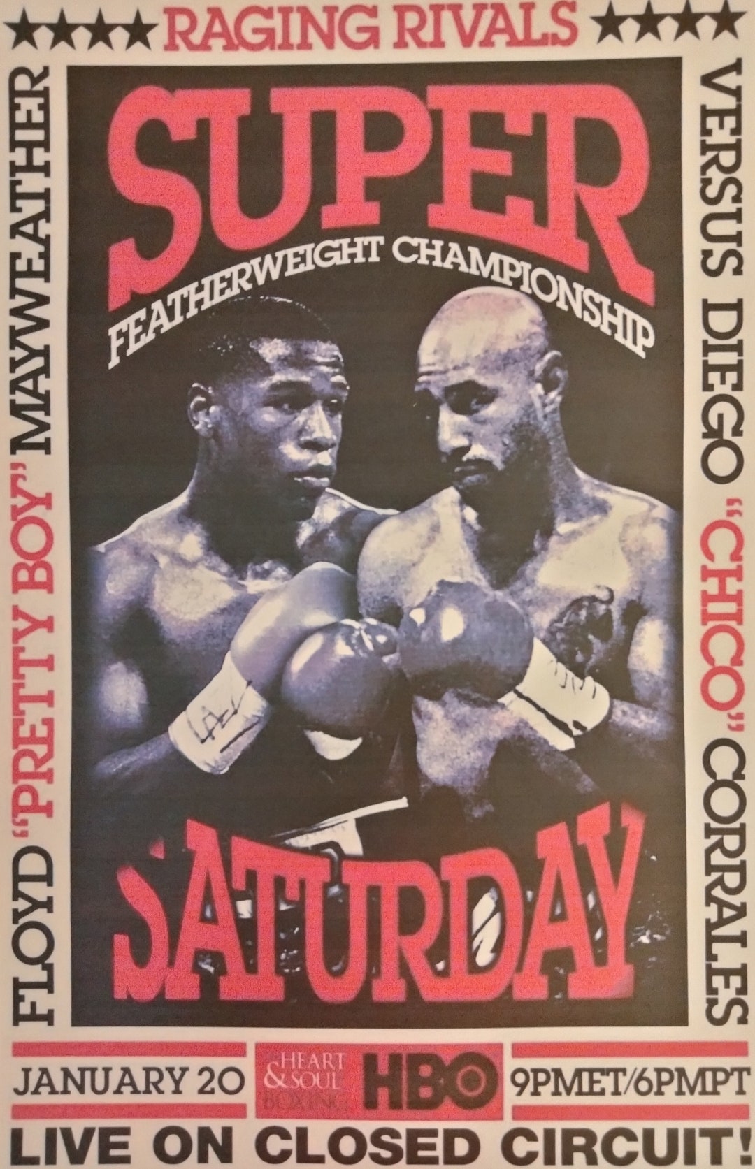 MAYWEATHER Vs CORRALES Fight Poster Laminated Print - Etsy