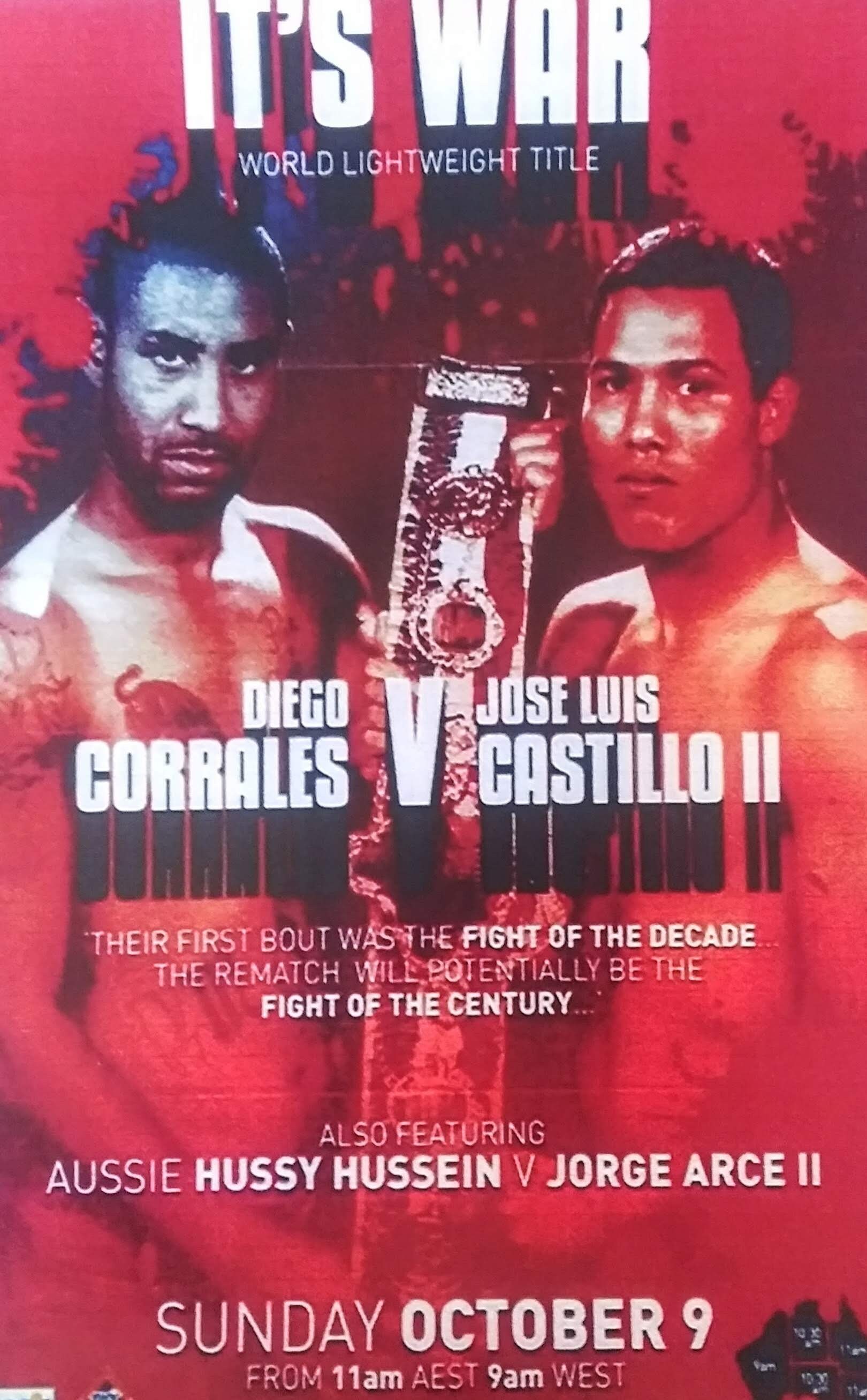 CORRALES vs CASTILLO 2 fight poster Etsy