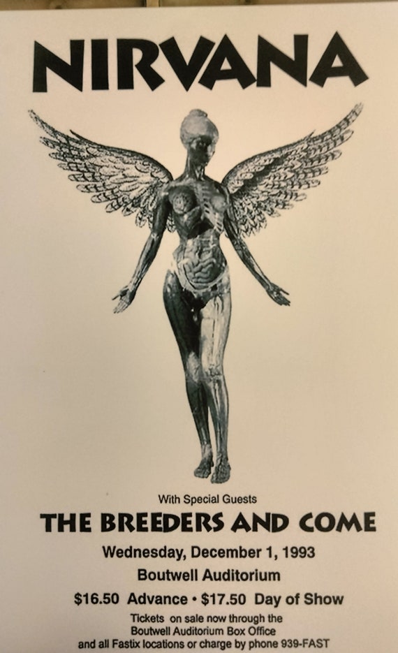 NIRVANA the BREEDERS and COME 1993 Live Show Laminated Print - Etsy