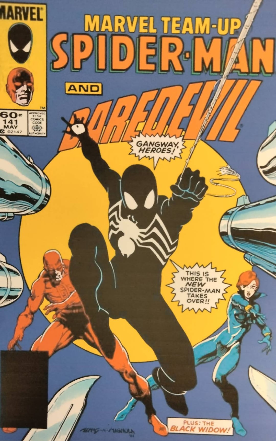 ⑰MARVEL  MARVEL  TEAM-UP SPIDER MAN Marvel Team up #141 Cover Spider-man Daredevil & Widow