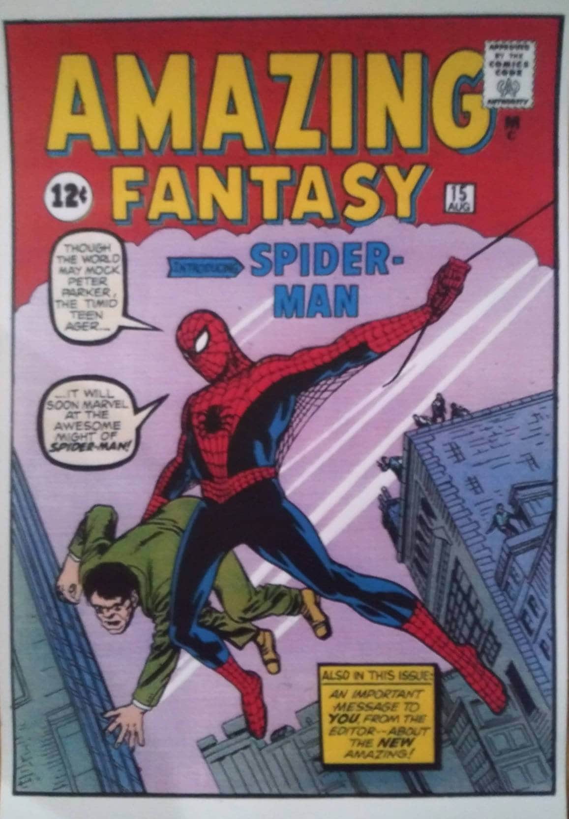 SPIDER MAN Amazing Fantasy #15 comic cover Laminated Print - Etsy 日本