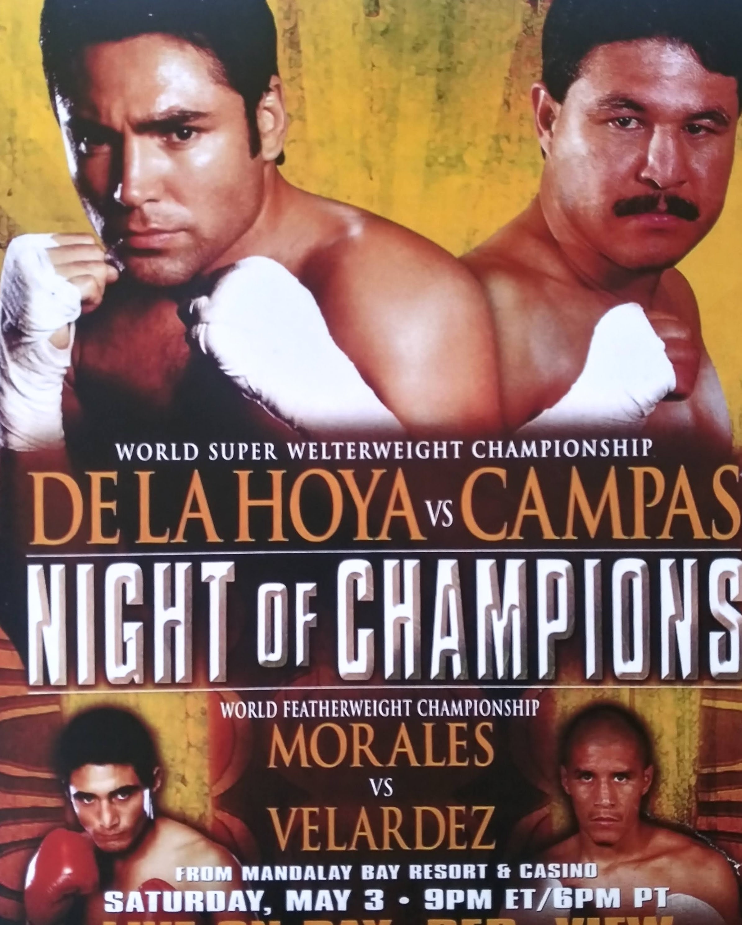 De La HOYA Vs CAMPAS Fight Poster Laminated Print - Etsy